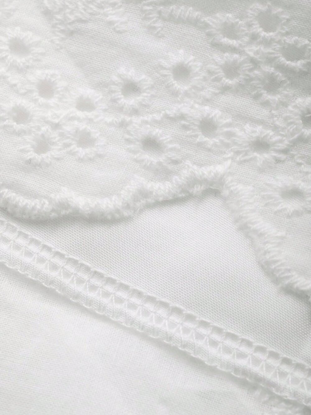 White Casual Women's Embroidery Detail Hem Maxi Dress - Picture 6 of 6